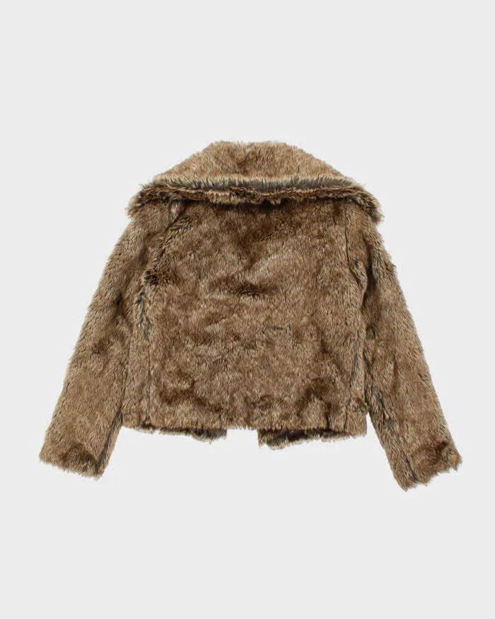 Y2k 00s Venus Brown Faux Fur Jacket - S sold by Rokit product image thumbnail 2