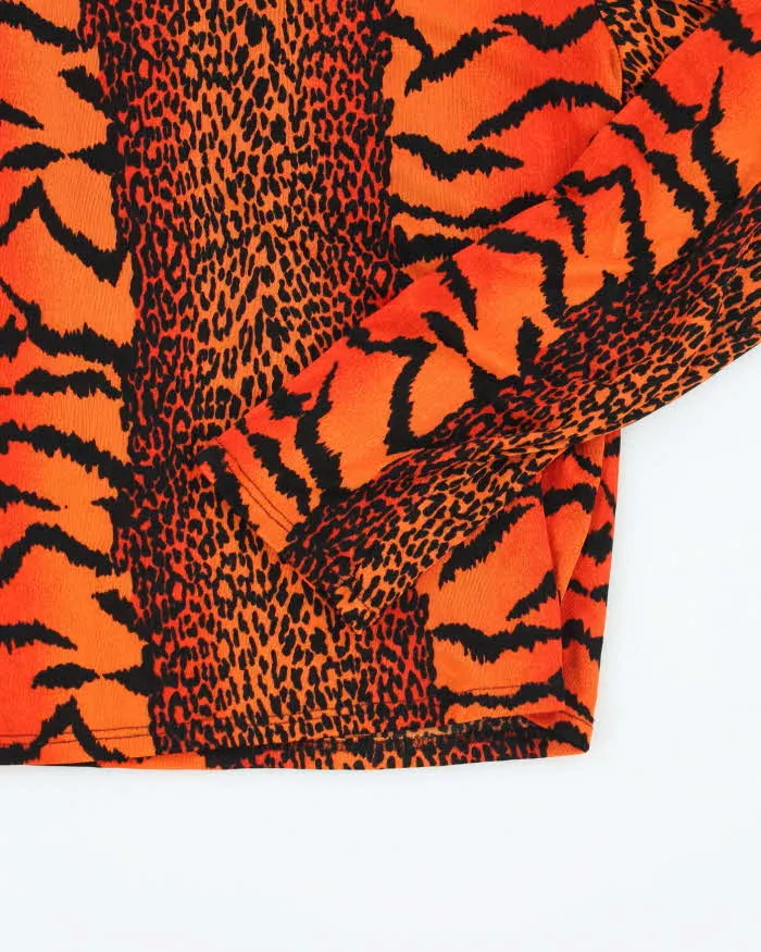 Y2k 00s Orange Animal Print Top - M sold by Rokit product image thumbnail 4