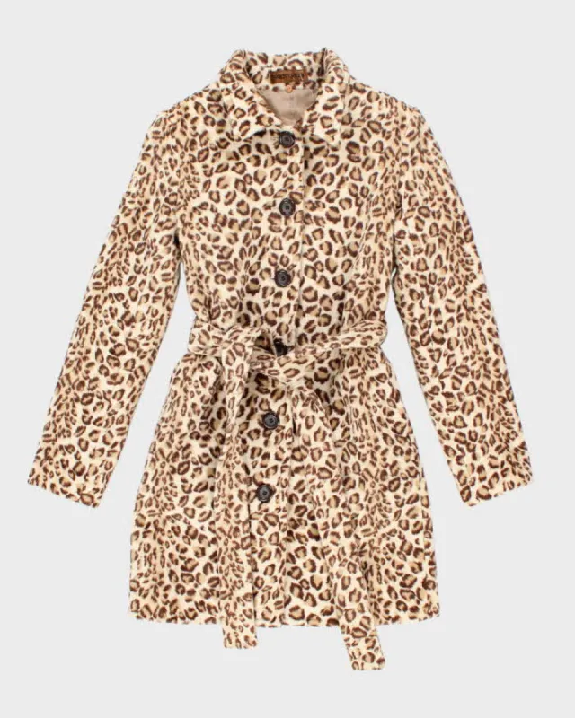 Y2k 00s Brat Jean Leopard Print Jacket - XS sold by Rokit