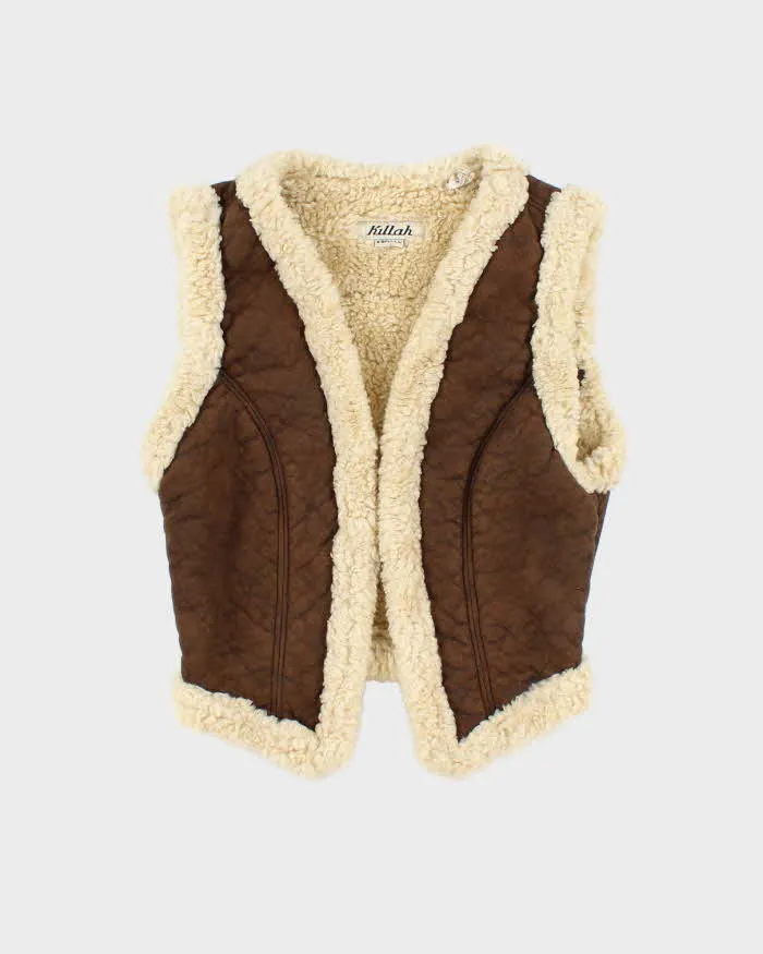 Y2k 00s Miss Sixty Killah Faux Suede Fur Lined Gillet - XS sold by Rokit