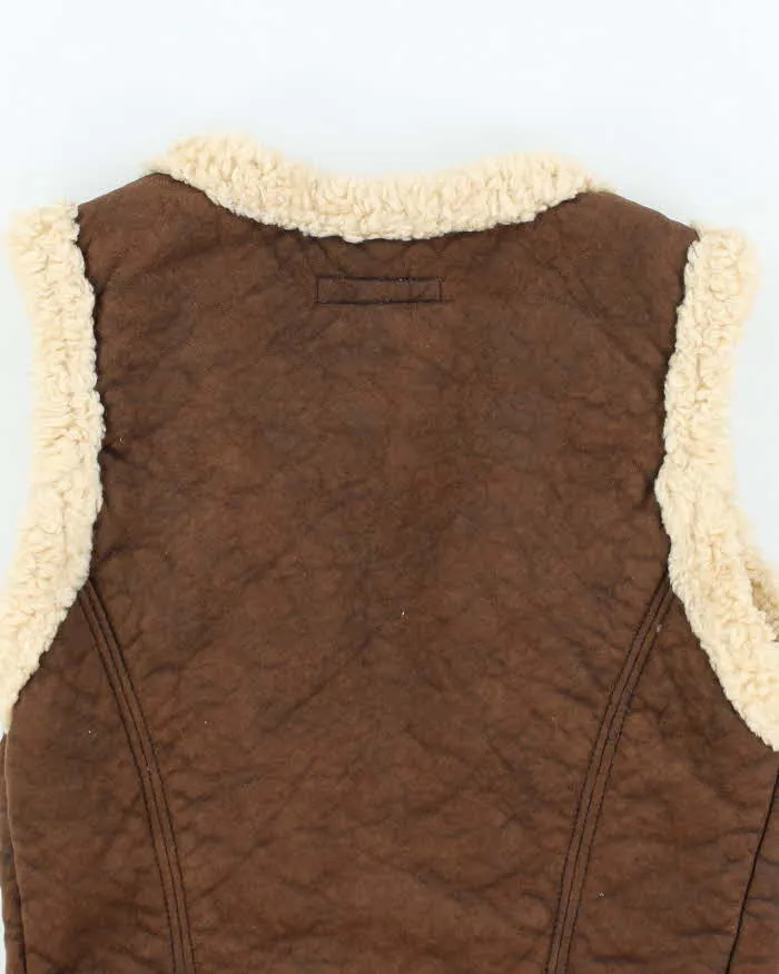 Y2k 00s Miss Sixty Killah Faux Suede Fur Lined Gillet - XS sold by Rokit product image thumbnail 4