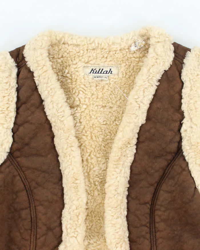 Y2k 00s Miss Sixty Killah Faux Suede Fur Lined Gillet - XS sold by Rokit product image thumbnail 3