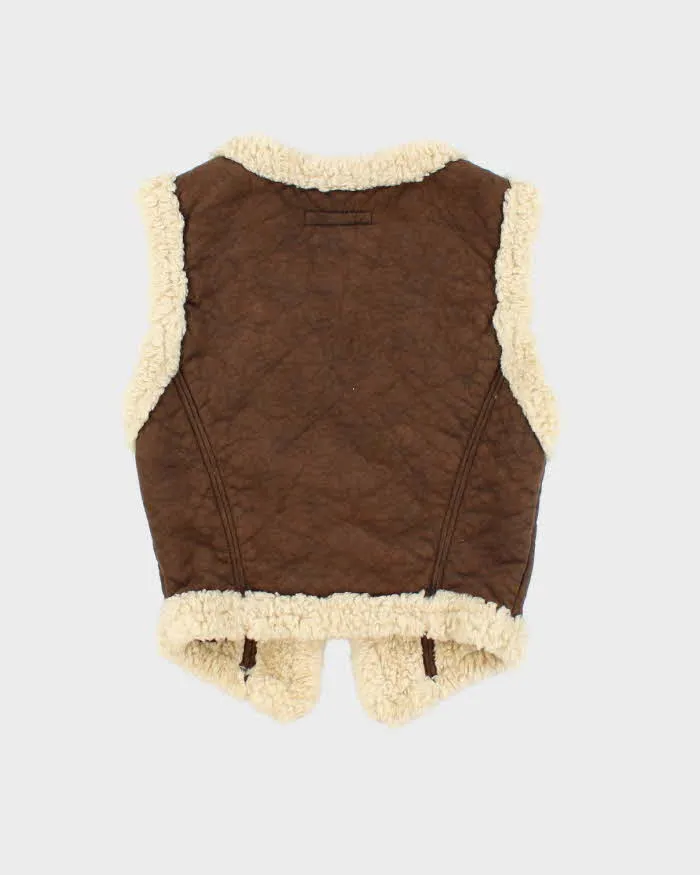 Y2k 00s Miss Sixty Killah Faux Suede Fur Lined Gillet - XS sold by Rokit product image thumbnail 2