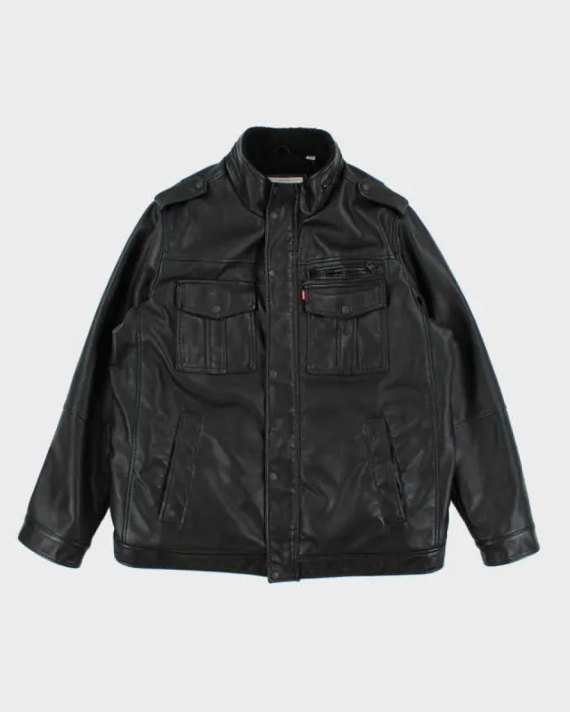 Vintage Levi's Heavyweight Fleece Lined Leather Jacket - XL sold by Rokit