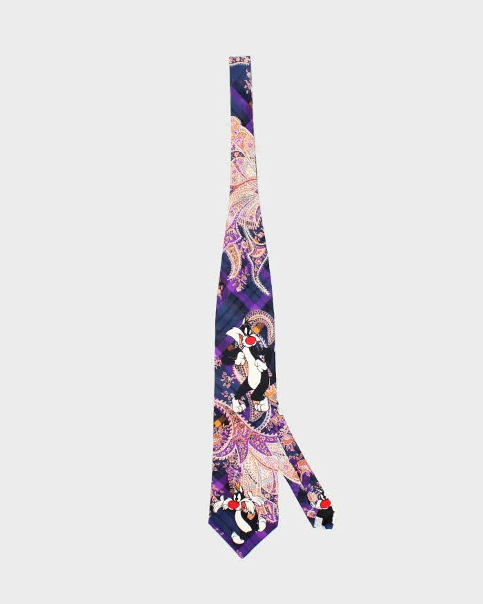 Vintage 90s Looney Tunes Silk Tie sold by Rokit