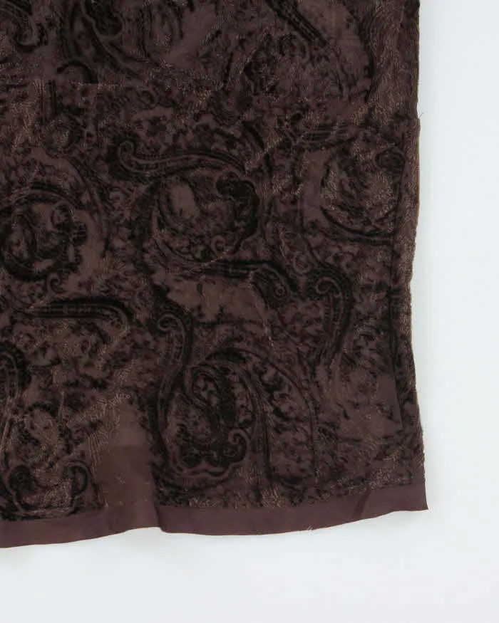 Vintage 90s City Brown Silk Blend Top - M sold by Rokit product image thumbnail 4