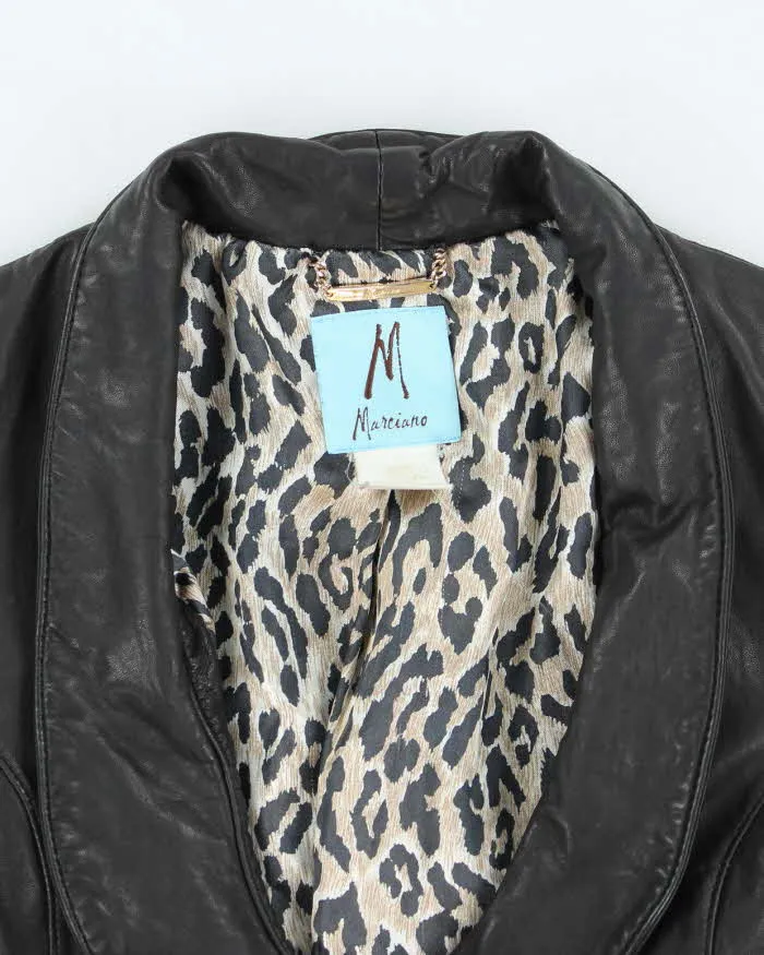 Vintage Women's Marciano Short Sleeved Cropped Leather Jacket - L sold by Rokit product image thumbnail 3