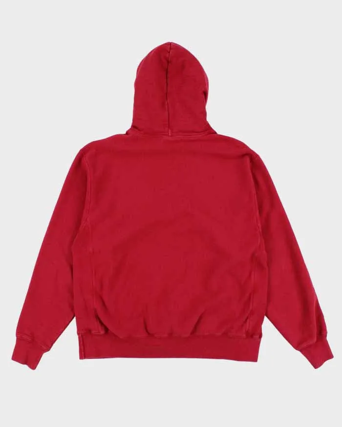 00s Champion Red Reverse Weave Hoodie - L sold by Rokit product image thumbnail 2
