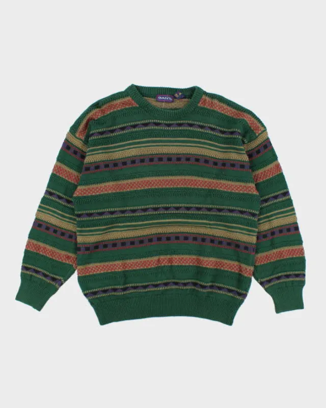 Vintage 90's GANT Patterned Oversized Chunky Knit Jumper - XL sold by Rokit