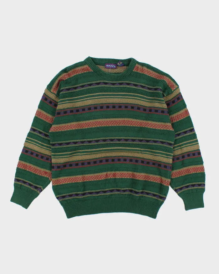 Vintage 90's GANT Patterned Oversized Chunky Knit Jumper - XL sold by Rokit
