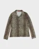 Y2k 00s Guess Leopard Print Mesh Blouse - L sold by Rokit