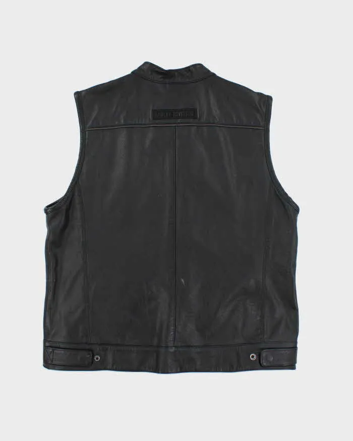 Vintage Harley Davidson Heavyweight Leather Biker Gilet - XL sold by Rokit product image thumbnail 2