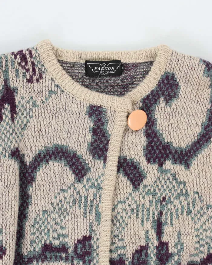 Vintage 80s Falcon Wool & Mohair Blend Cardigan - M sold by Rokit product image thumbnail 3