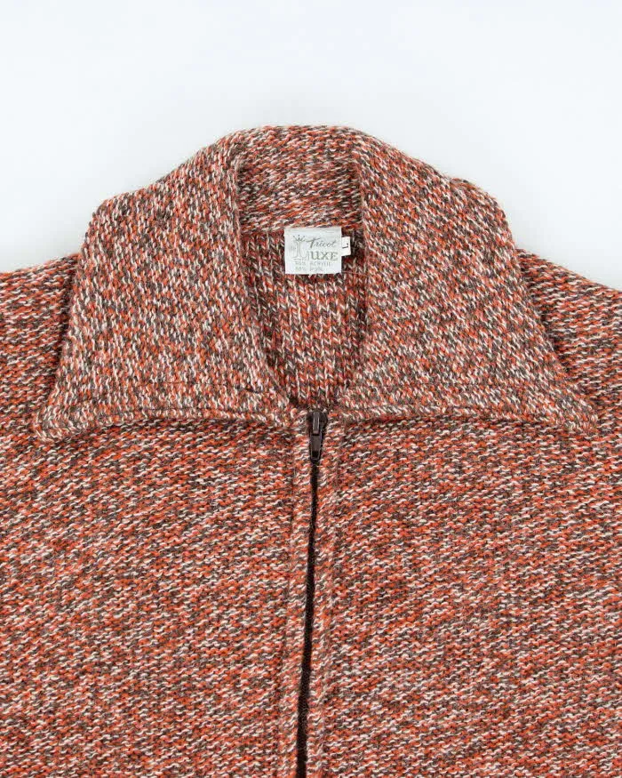 Vintage 70s Tricot De Luxe Wool Blend Knit Zip-Up - M sold by Rokit product image thumbnail 3