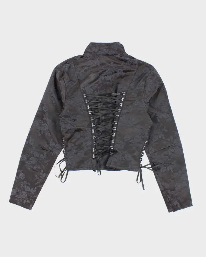 Vintage Gothic Floral Top - M sold by Rokit product image thumbnail 2