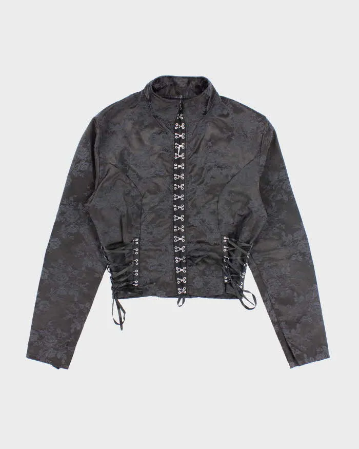 Vintage Gothic Floral Top - M sold by Rokit