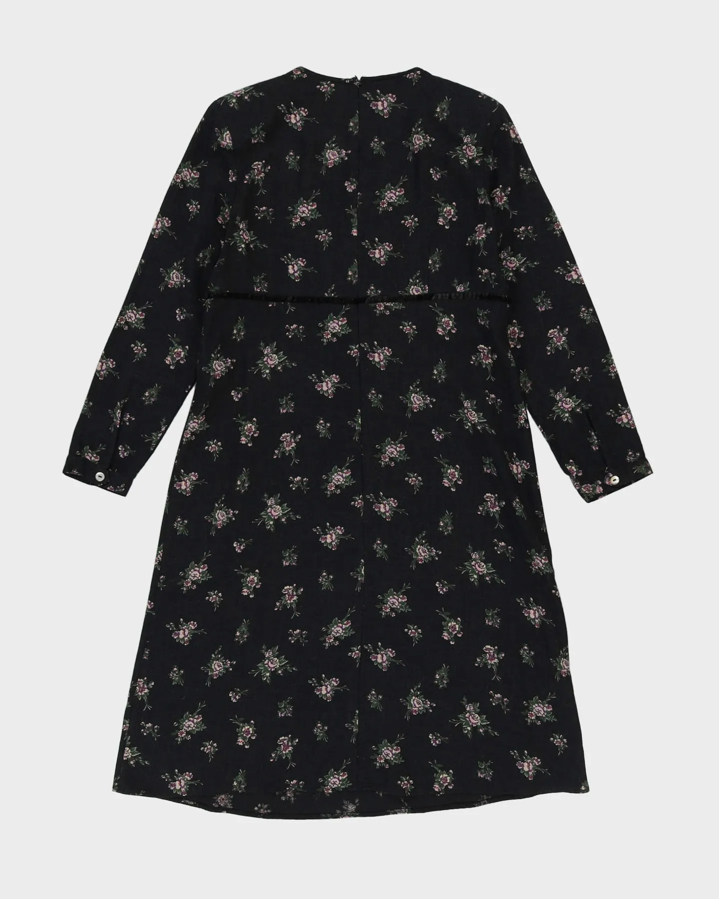 Laura Ashley Black Floral Midi Dress - M sold by Rokit product image thumbnail 2