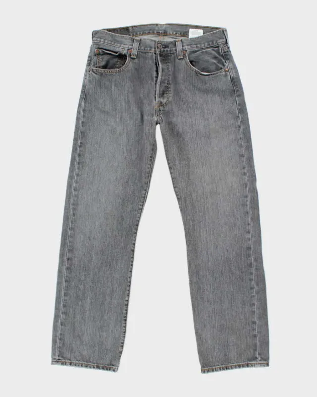 Vintage Levi's 501 Grey Stone Wash Denim Jeans - W32 L28 sold by Rokit