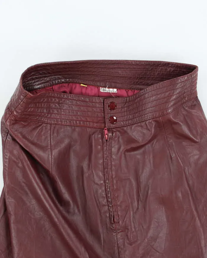 Vintage Red Leather Skirt - S sold by Rokit product image thumbnail 3