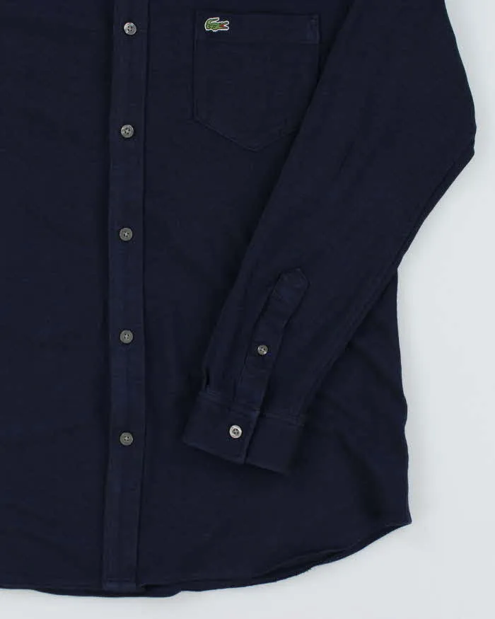 Lacoste Button Up Long Sleeve Navy Polo Shirt - M sold by Rokit product image thumbnail 4