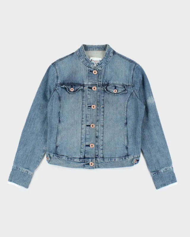 Vintage Women's Y2K Medium Wash Denim Jacket - L sold by Rokit