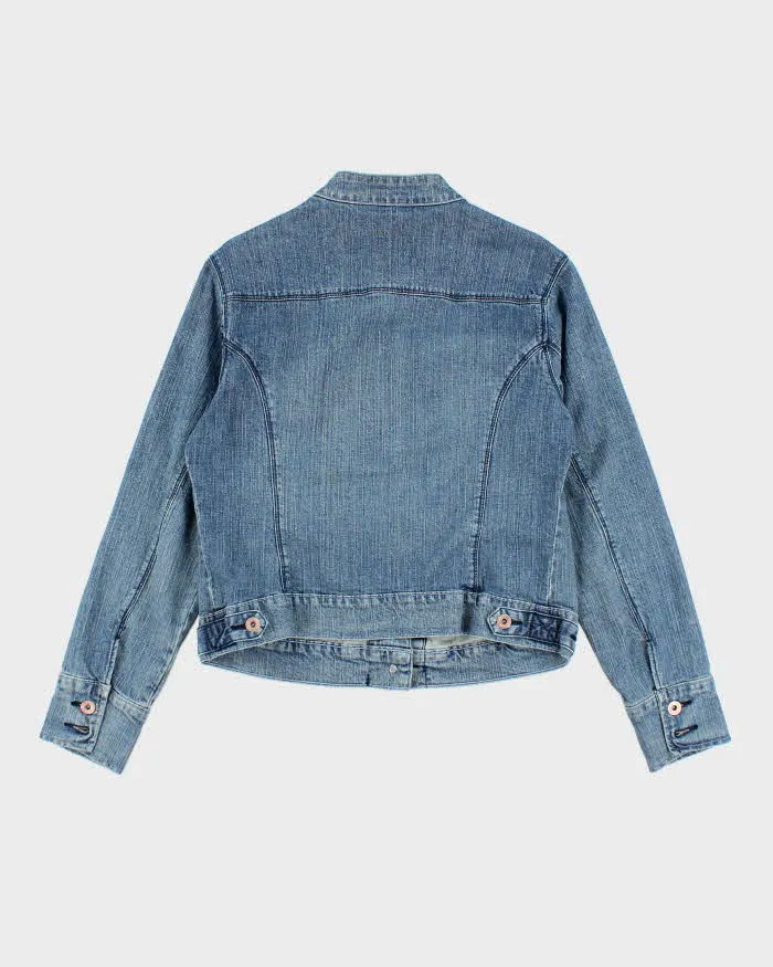 Vintage Women's Y2K Medium Wash Denim Jacket - L sold by Rokit product image thumbnail 2