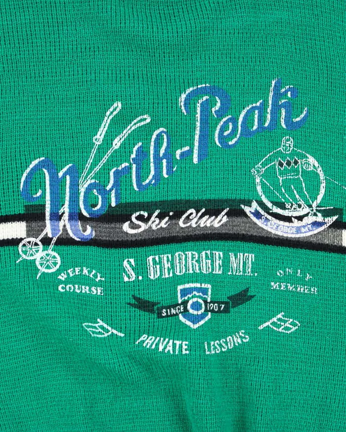 Vintage 90's Ski Graphic Printed Chunky Knit Jumper - M sold by Rokit product image thumbnail 4