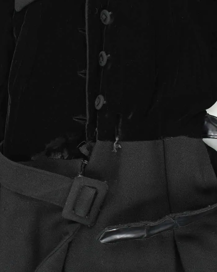 Vintage 40s Velvet Princess Coat sold by Rokit product image thumbnail 4