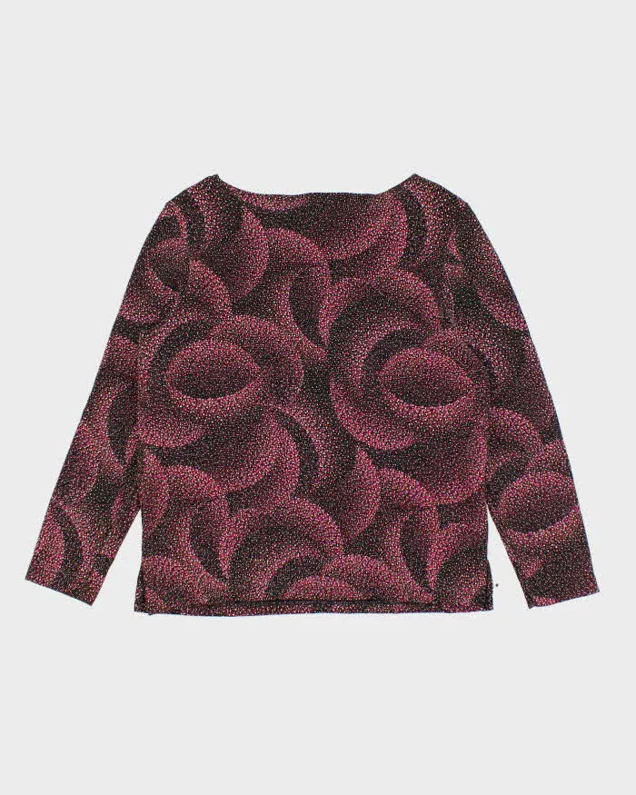 Y2k 00s Libra Sparkly Pattern Top - L sold by Rokit product image thumbnail 2