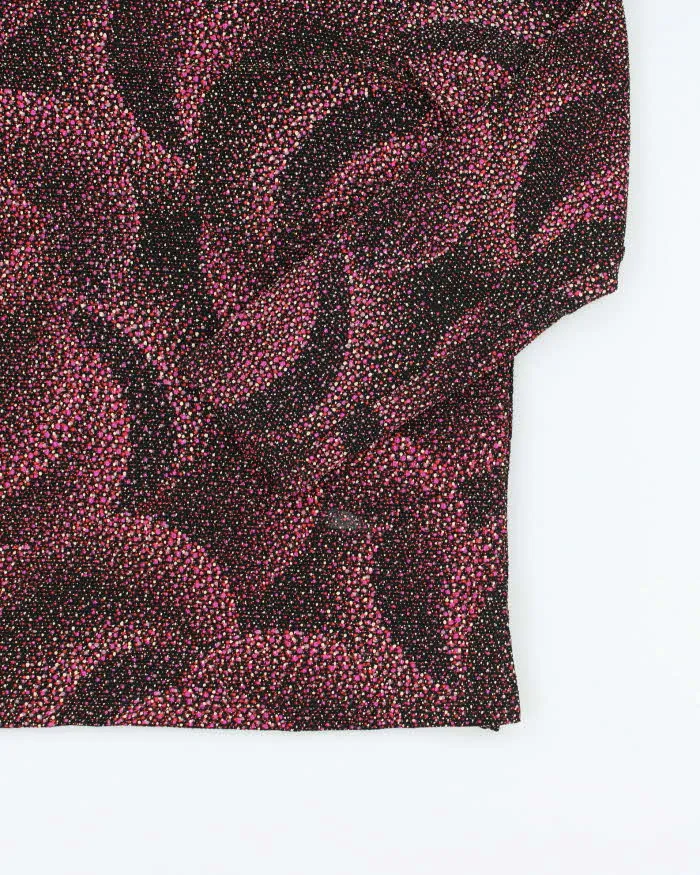 Y2k 00s Libra Sparkly Pattern Top - L sold by Rokit product image thumbnail 4