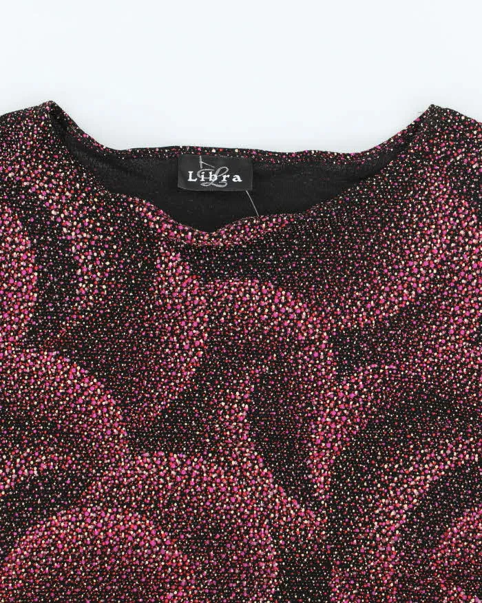 Y2k 00s Libra Sparkly Pattern Top - L sold by Rokit product image thumbnail 3