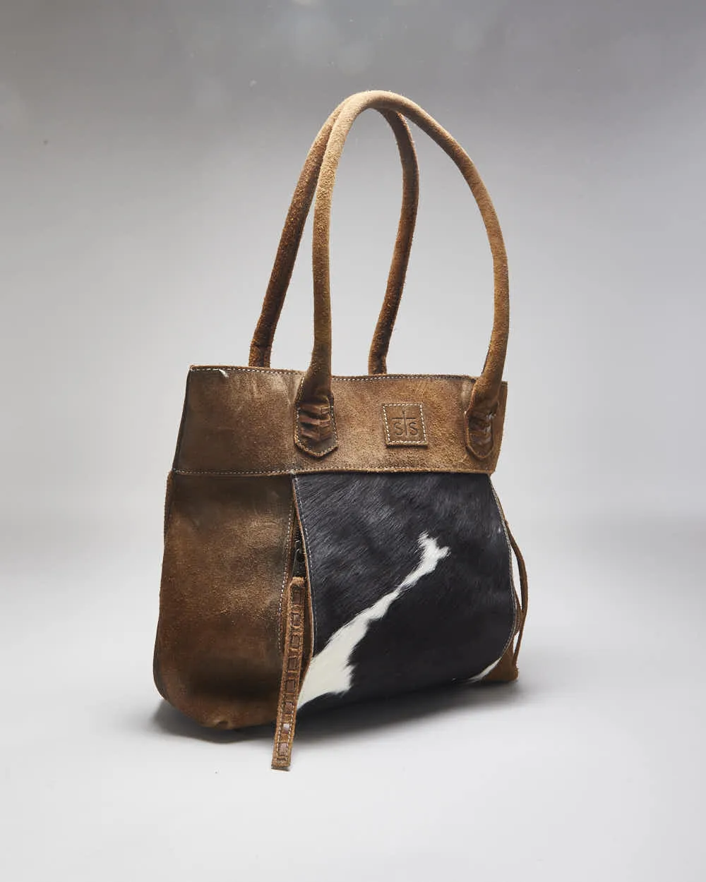 Vintage STS Suede & Cowhide Handbag sold by Rokit
