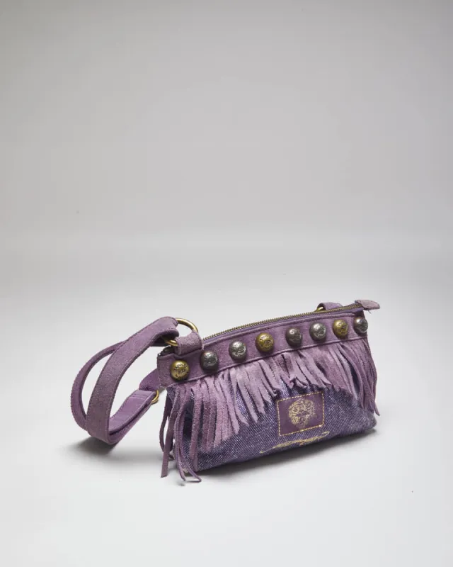 Y2k 00s Ed Hardy Purple Cross-Body Bag sold by Rokit
