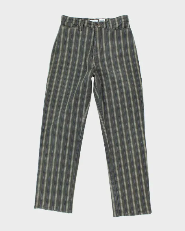 Vintage French Dressing Green Striped Jeans - W32 L32 sold by Rokit