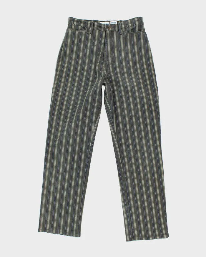 Vintage French Dressing Green Striped Jeans - W32 L32 sold by Rokit