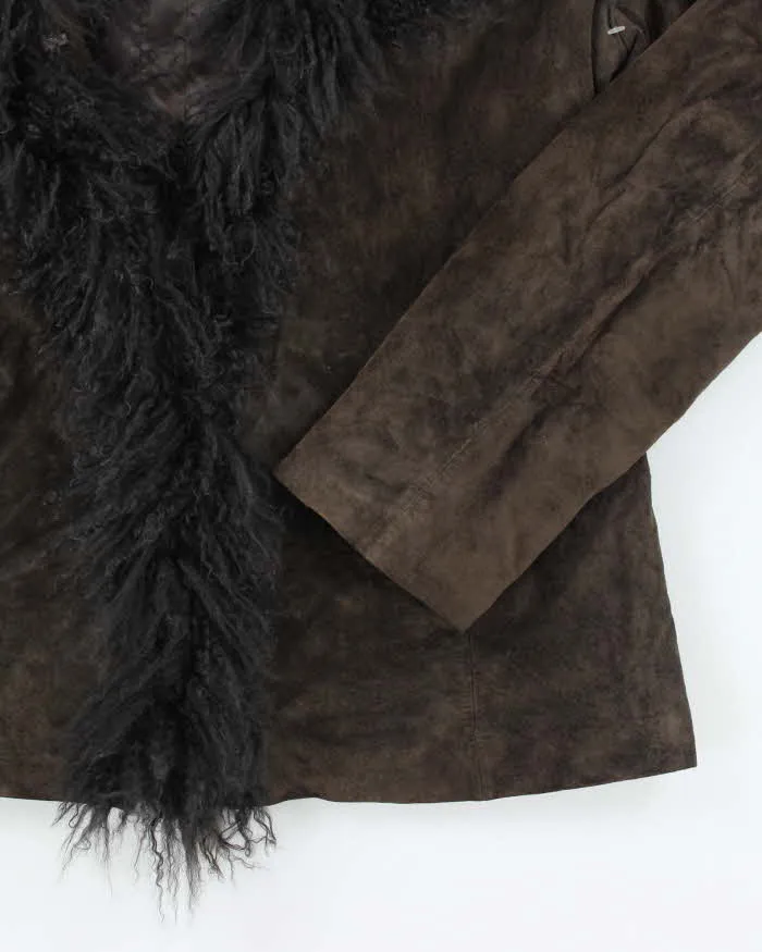 Vintage Y2k 00s F.L.A.G. Suede Faux Fur Lined Jacket - S sold by Rokit product image thumbnail 4