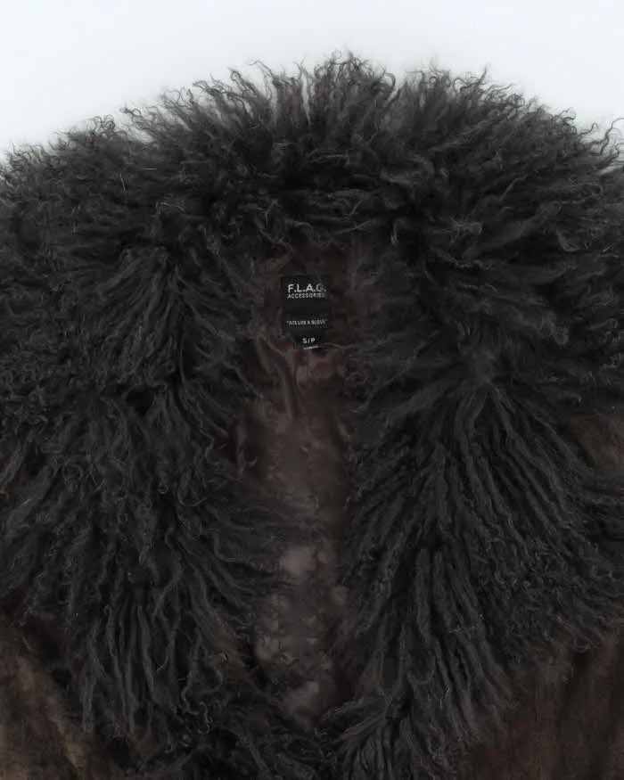 Vintage Y2k 00s F.L.A.G. Suede Faux Fur Lined Jacket - S sold by Rokit product image thumbnail 3