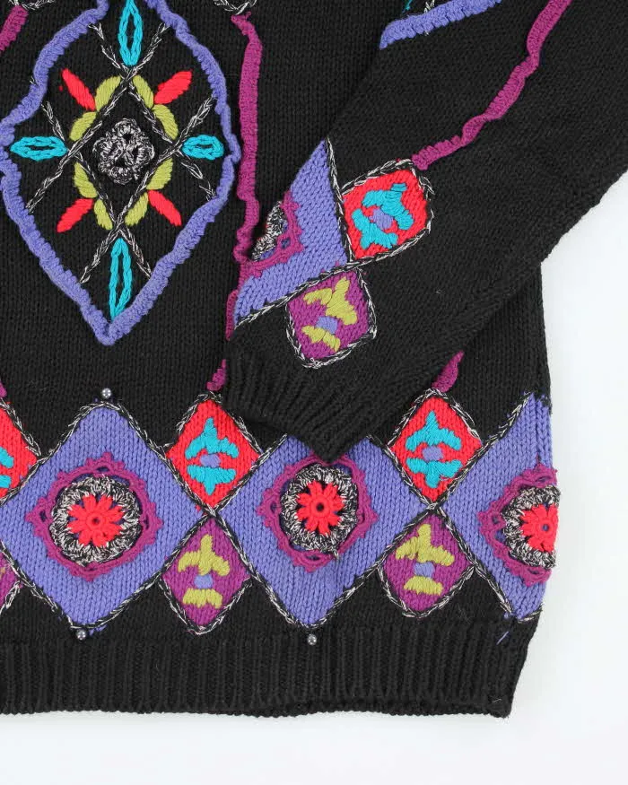 Vintage Oblique Pattern Knit Jumper - L sold by Rokit product image thumbnail 4