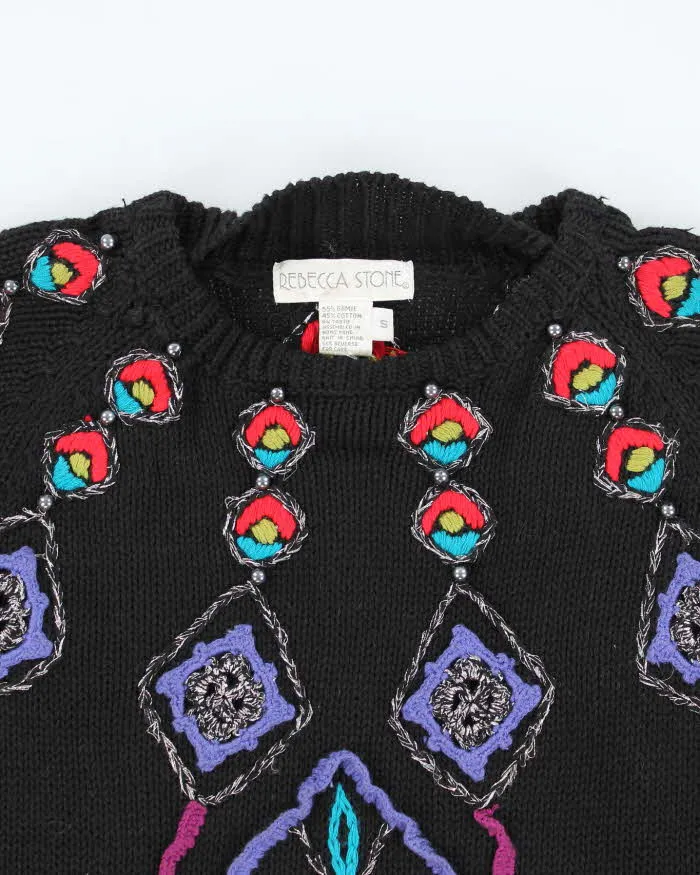 Vintage Oblique Pattern Knit Jumper - L sold by Rokit product image thumbnail 3