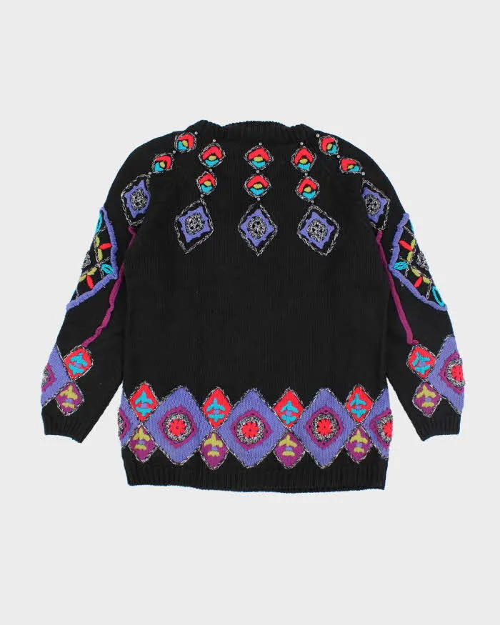 Vintage Oblique Pattern Knit Jumper - L sold by Rokit product image thumbnail 2