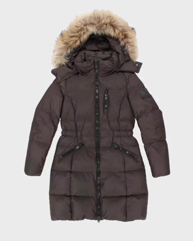 Coach Brown Duck Down Hooded Puffer Jacket - XS sold by Rokit