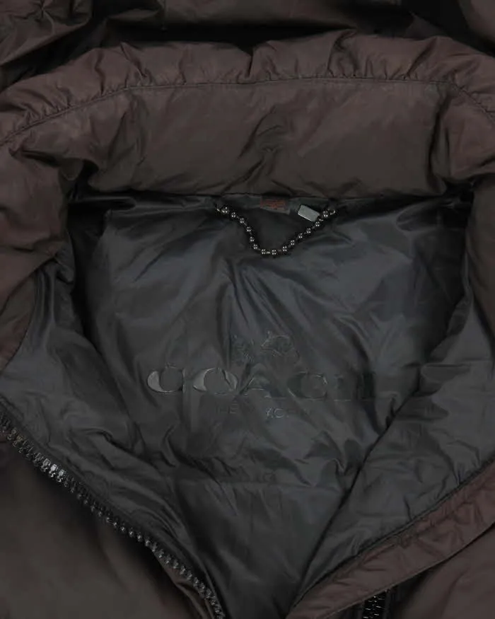 Coach Brown Duck Down Hooded Puffer Jacket - XS sold by Rokit product image thumbnail 4