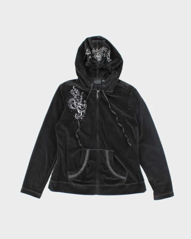 Vintage Y2K Tribal Graphic Printed Zip Up Hoodie - M sold by Rokit