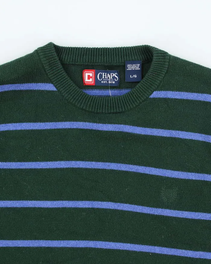 Vintage Chaps Striped Chunky Knit Jumper - L sold by Rokit product image thumbnail 3