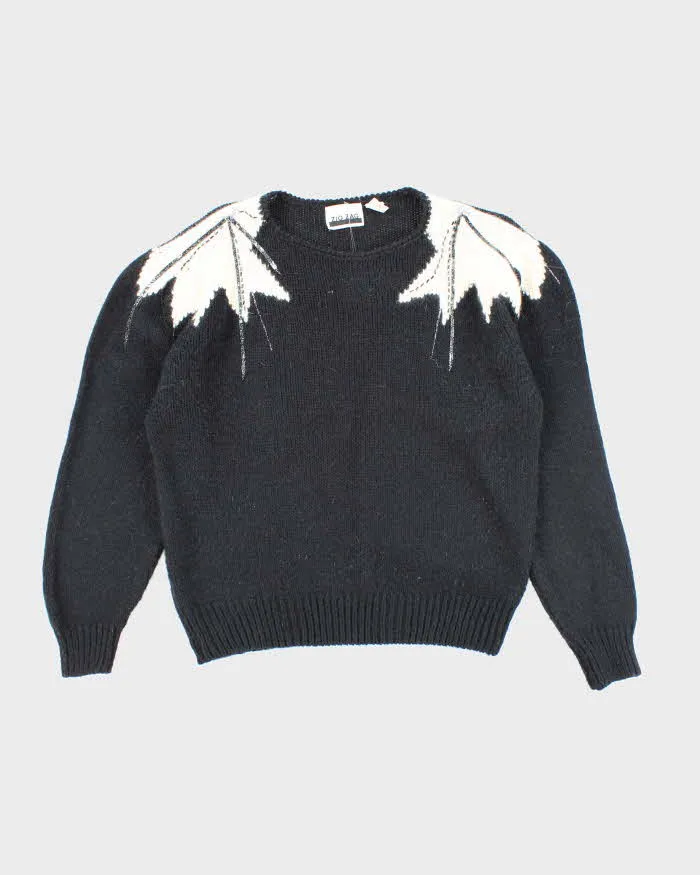 Vintage 80s Zig Zag Wool & Angora Blend Jumper - M sold by Rokit