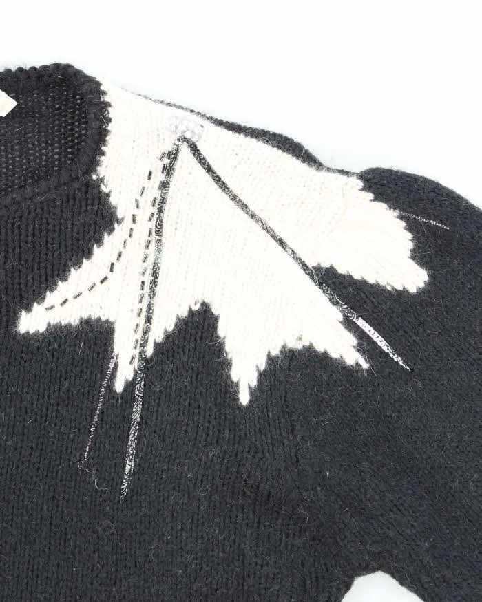 Vintage 80s Zig Zag Wool & Angora Blend Jumper - M sold by Rokit product image thumbnail 4