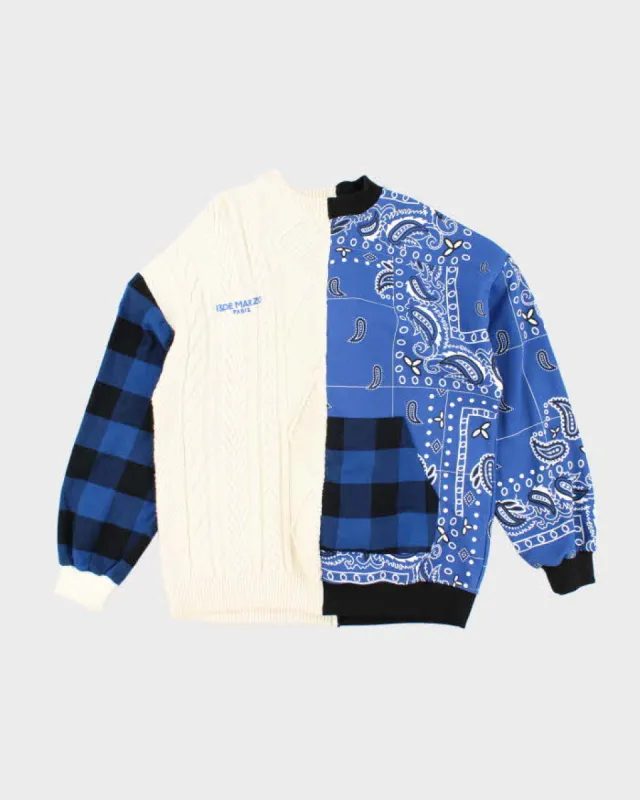 Vintage I3DE Marzo Split Material Back Bling Sweatshirt - M sold by Rokit