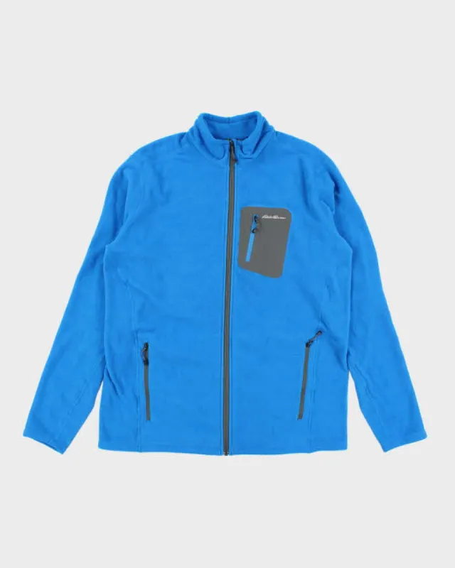 Eddie Bauer Blue Full-Zip Fleece - XL sold by Rokit