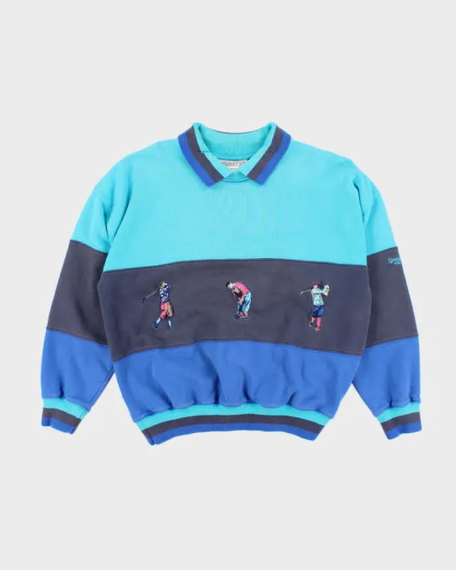 Vintage 90's Slazenger Embroidered Collared Sweatshirt - M sold by Rokit