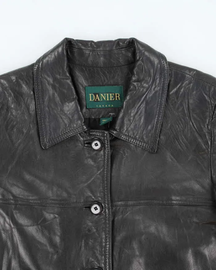 Vintage 2000's Women's Danier Button Up Leather Jacket - S sold by Rokit product image thumbnail 3